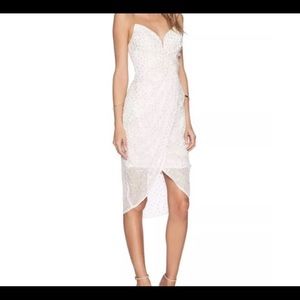 [Zimmermann] Seer Silver Lurex Twist Dress White